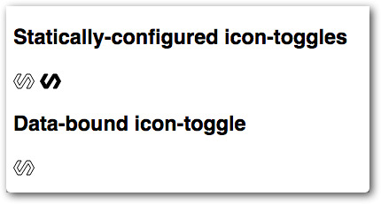 Demo showing icon toggles displaying Polymer icon